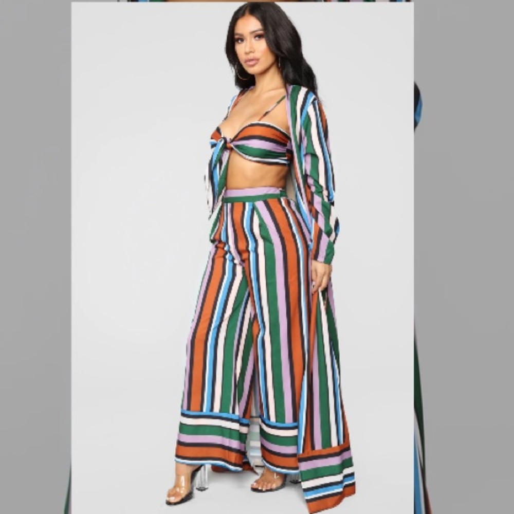St Tropez stripe set - multicolor